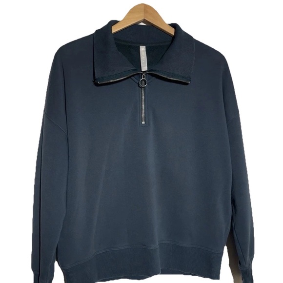 Athleta Sweaters - Athleta Fleece 1/4 Zip Sweatshirt SPRUCE GREEN Medium